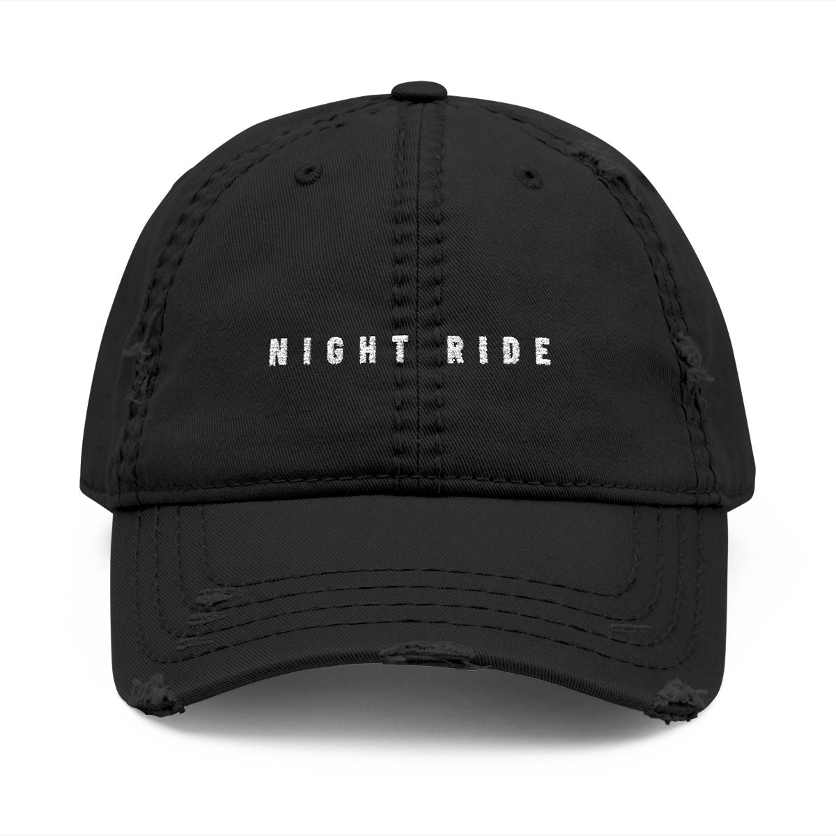 Night Ride Dad Hat in Black, front view