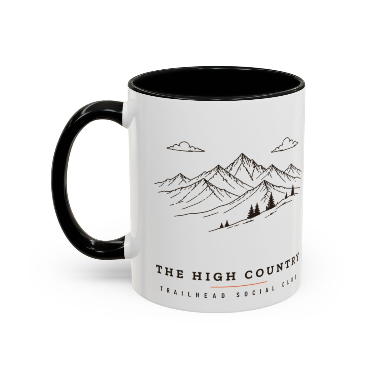 The Range Mug in Black, design side