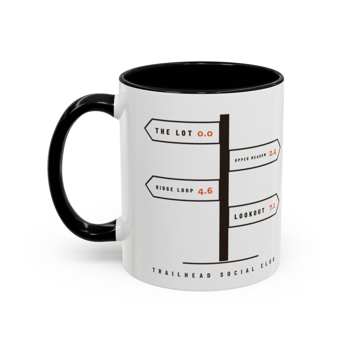 Trail Junction Mug in Black, design side