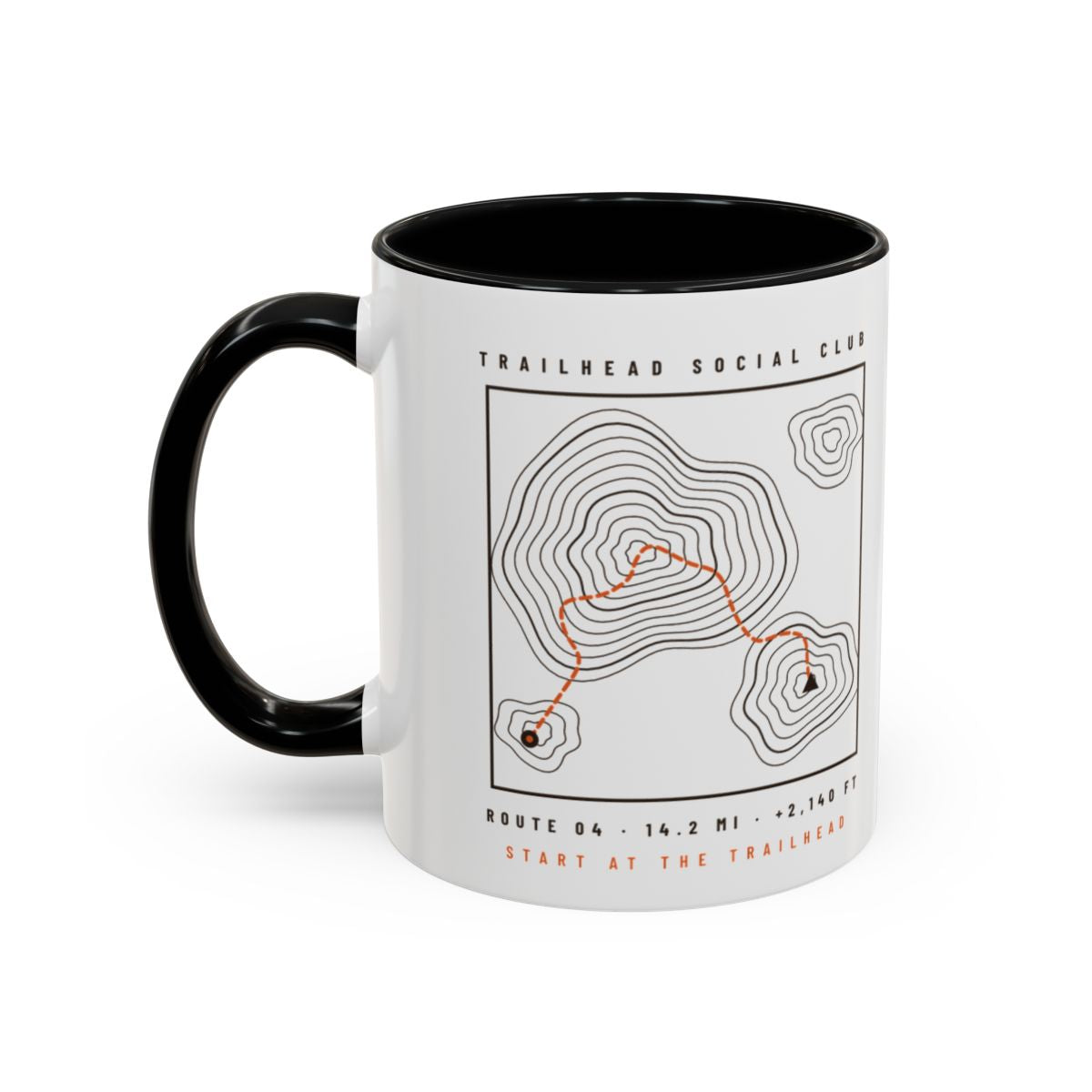 Route Map Mug in Black, design side