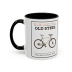 Old Steel Mug in Black, design side