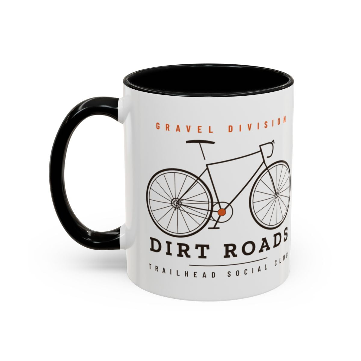 Gravel Division Mug in Black, design side