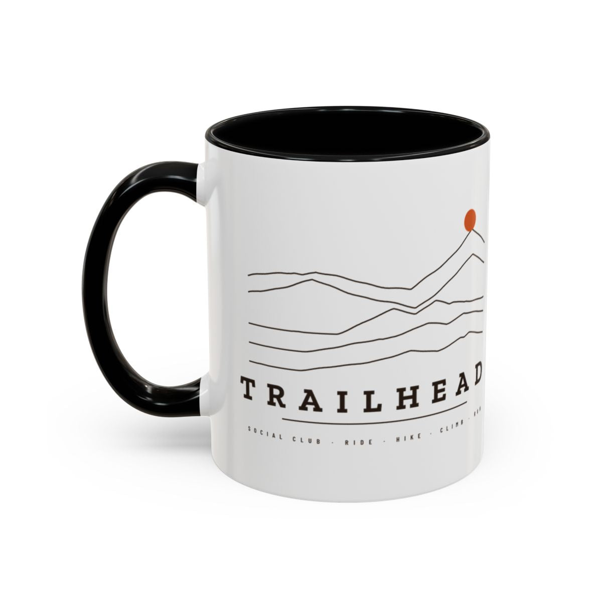Ridgeline Mug in Black, design side
