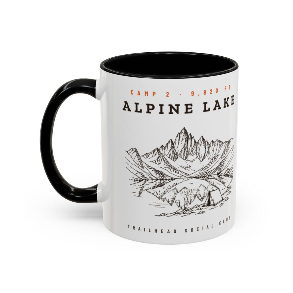 Alpine Lake Mug in Black, design side