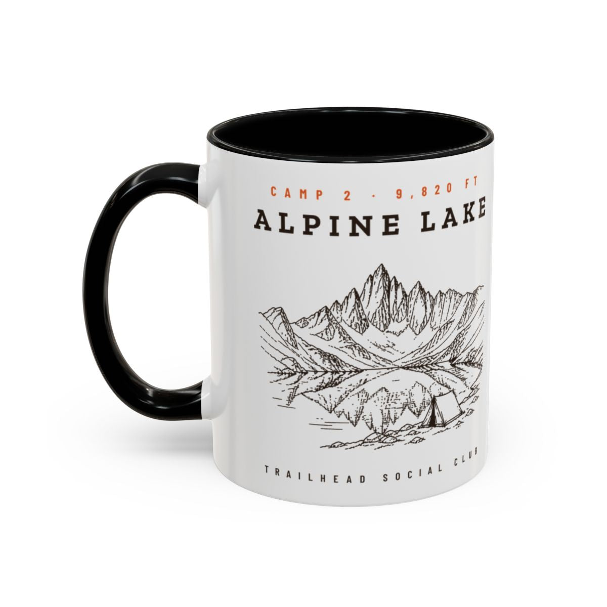 Alpine Lake Mug in Black, design side