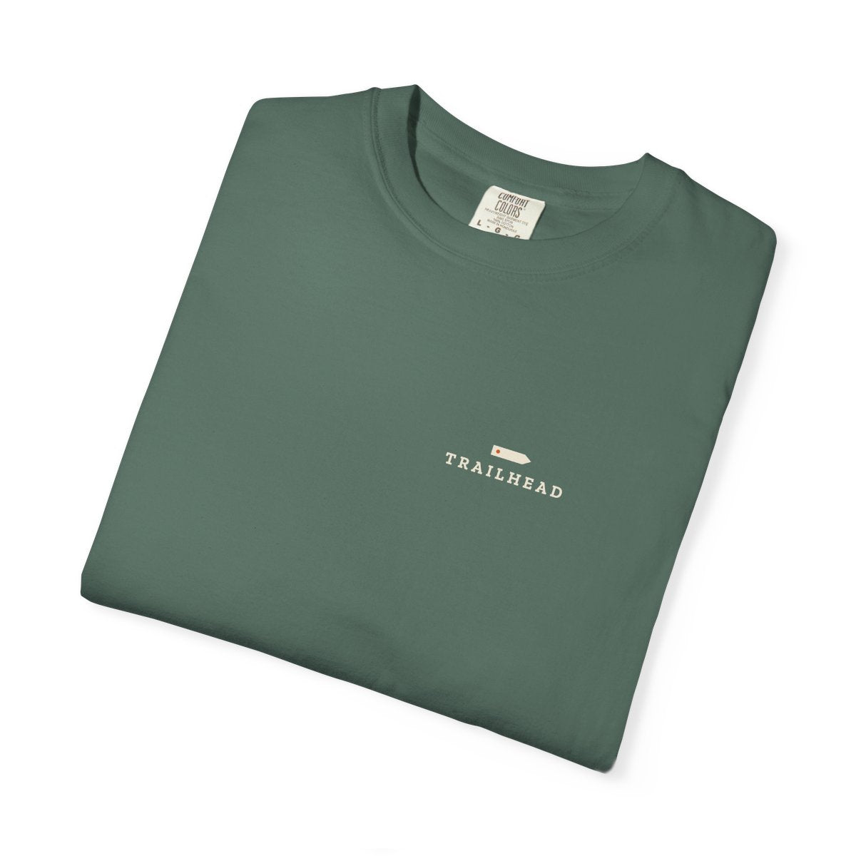 This Way Pocket Tee in Blue Spruce, folded