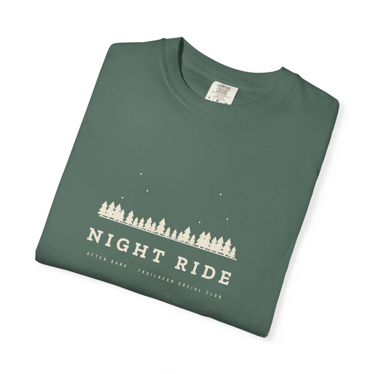 Night Ride Tee in Blue Spruce, folded