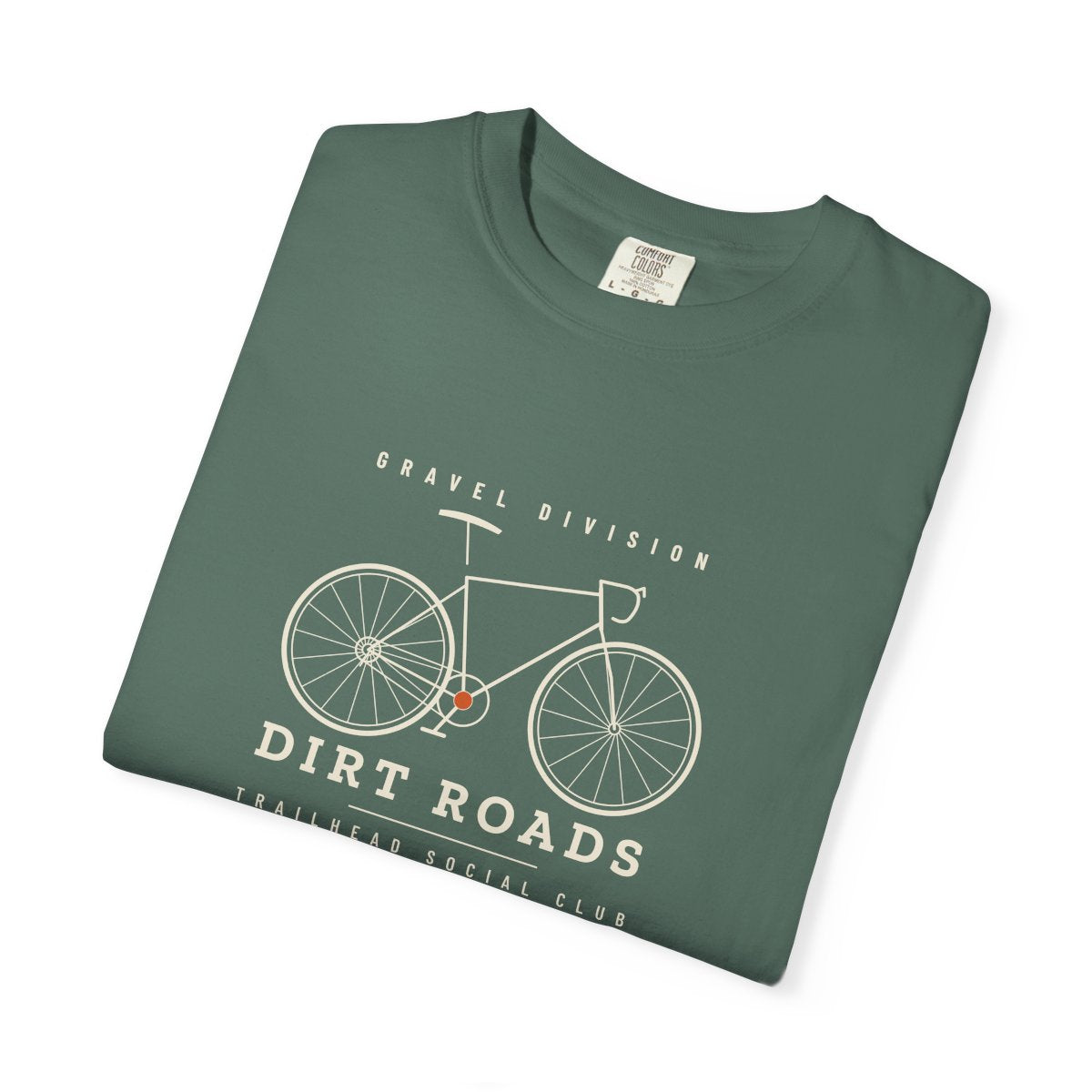 Gravel Division Tee in Blue Spruce, folded