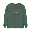 Trail Markers Long Sleeve Tee in Blue Spruce, front view