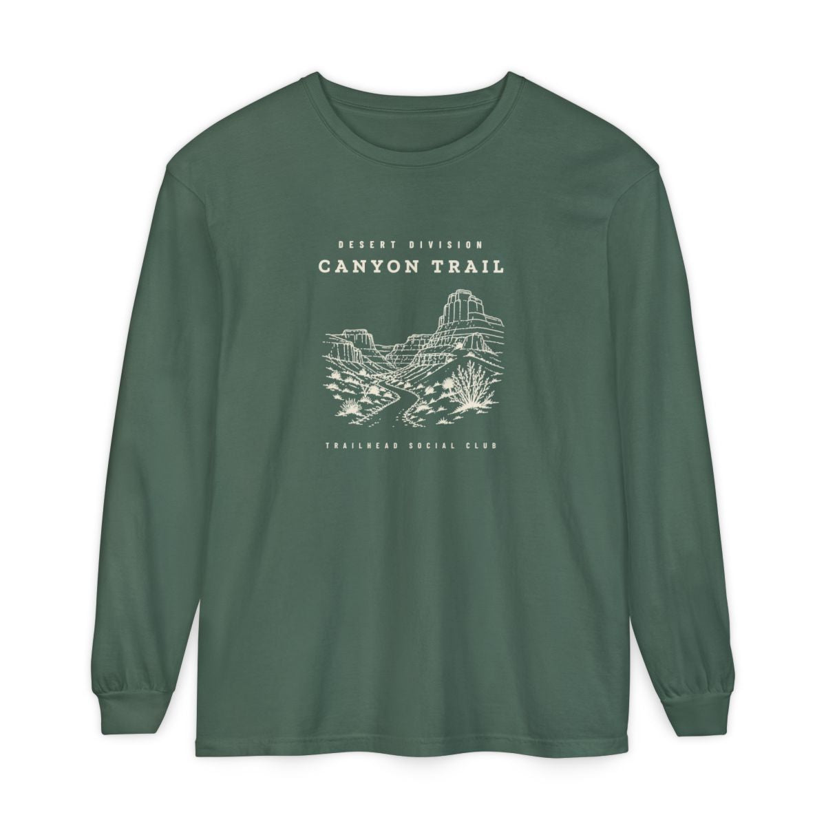 Canyon Trail Long Sleeve Tee in Blue Spruce, front view