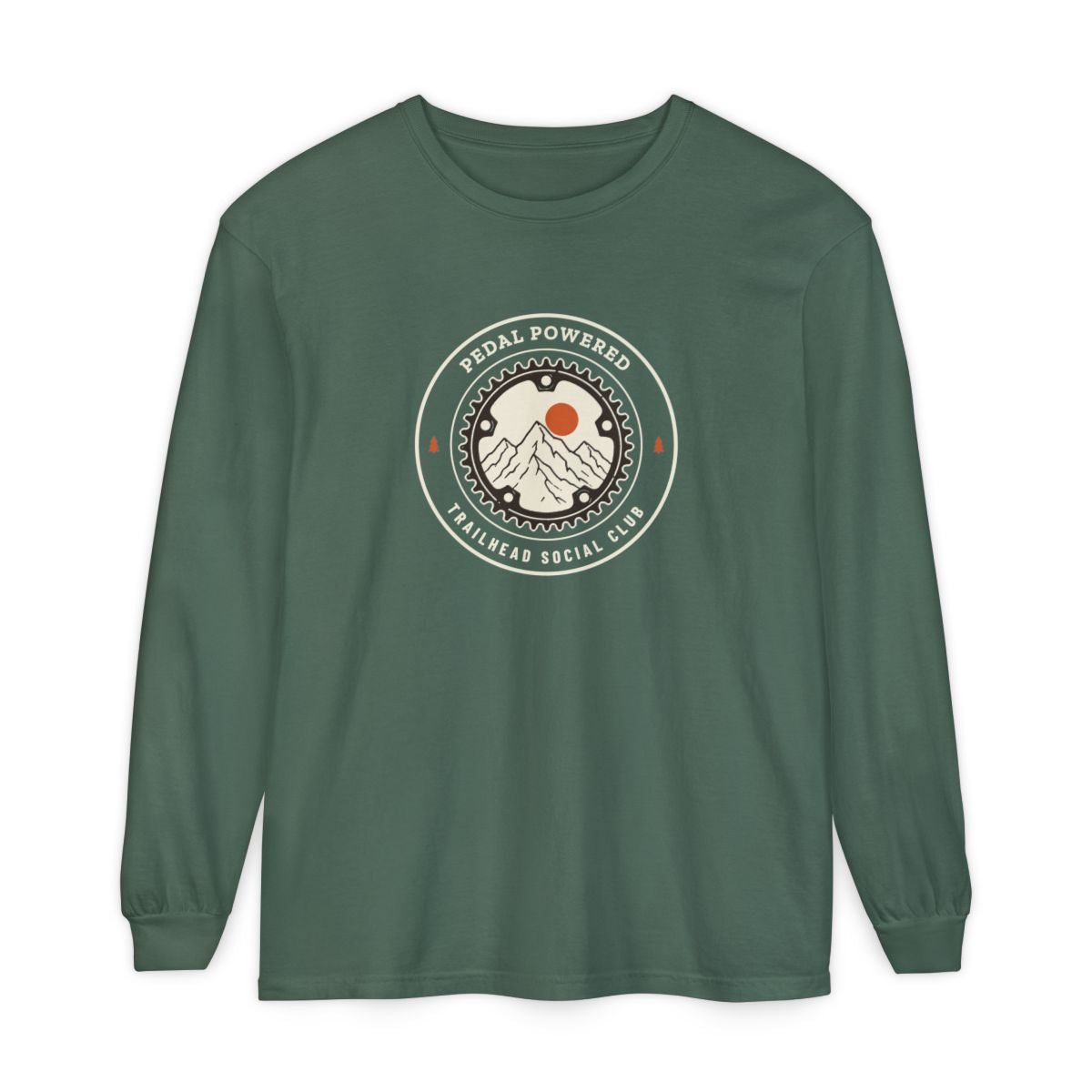 Chainring Long Sleeve Tee in Blue Spruce, front view