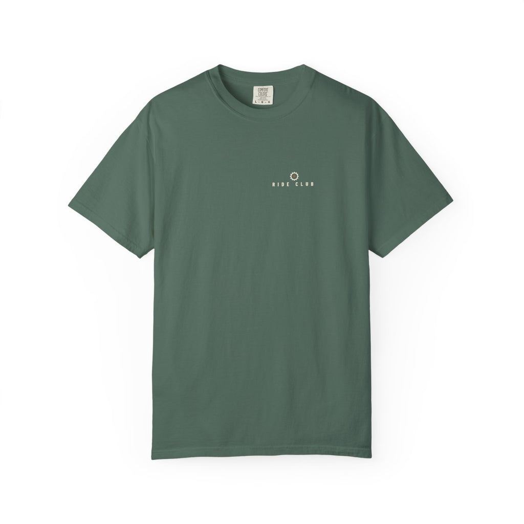 Ride Club Pocket Tee in Blue Spruce, front view