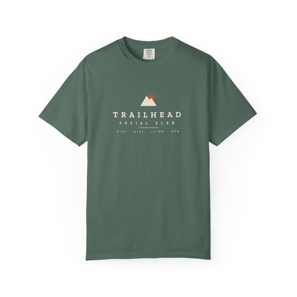 Club Wordmark Tee in Blue Spruce, front view