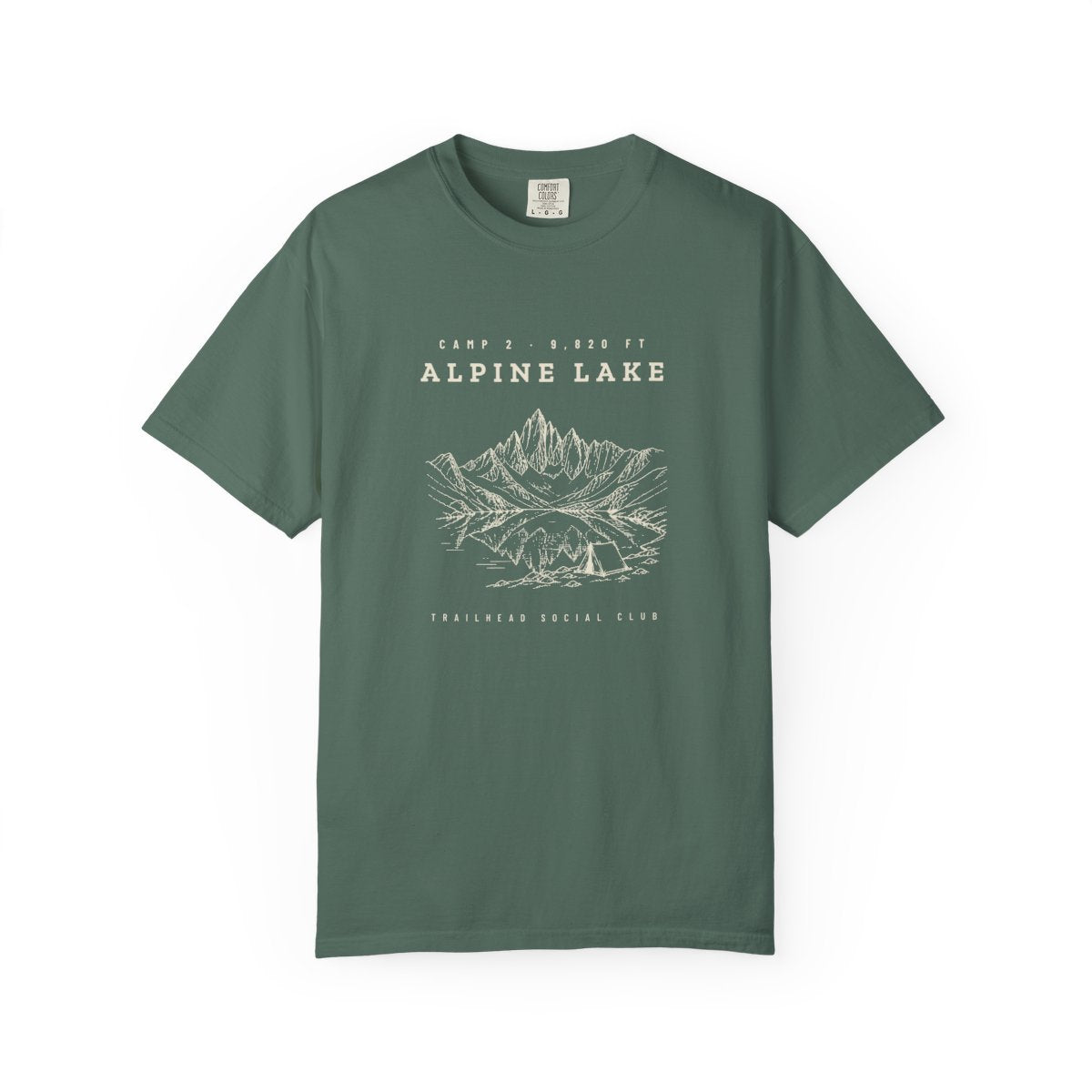 Alpine Lake Tee in Blue Spruce, front view