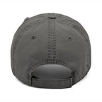 Mile Zero Dad Hat in Charcoal Grey, back view