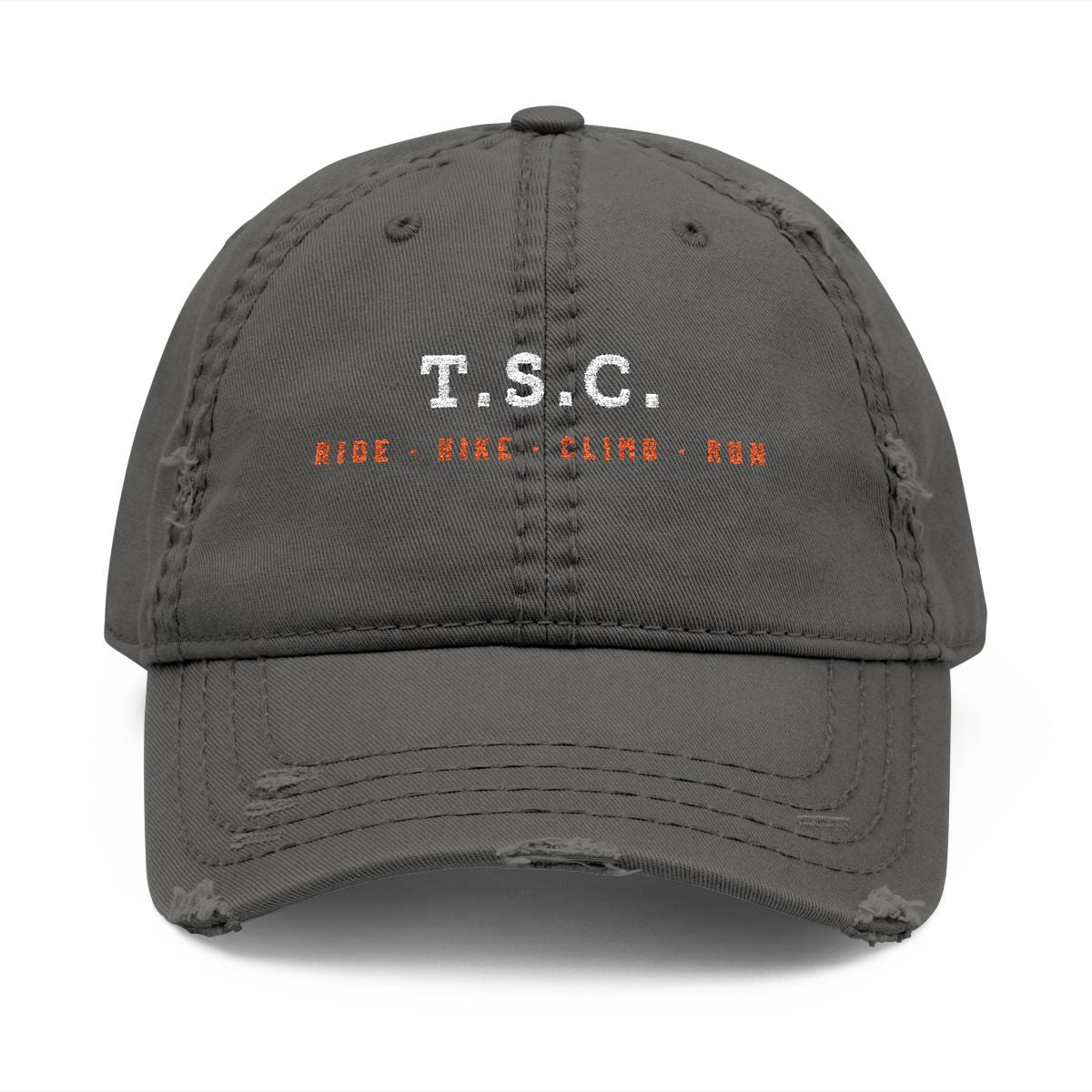 T.S.C. Dad Hat in Charcoal Grey, front view