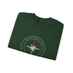 True North Crewneck in Forest Green, folded