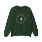 True North Crewneck in Forest Green, front view