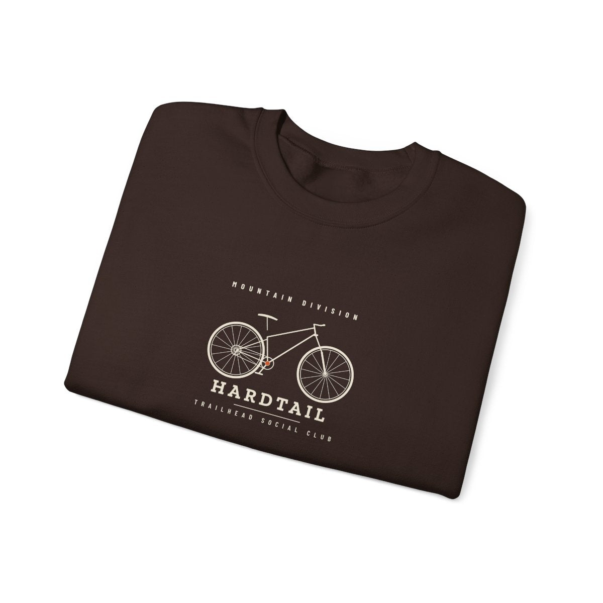 Hardtail Crewneck in Dark Chocolate, folded