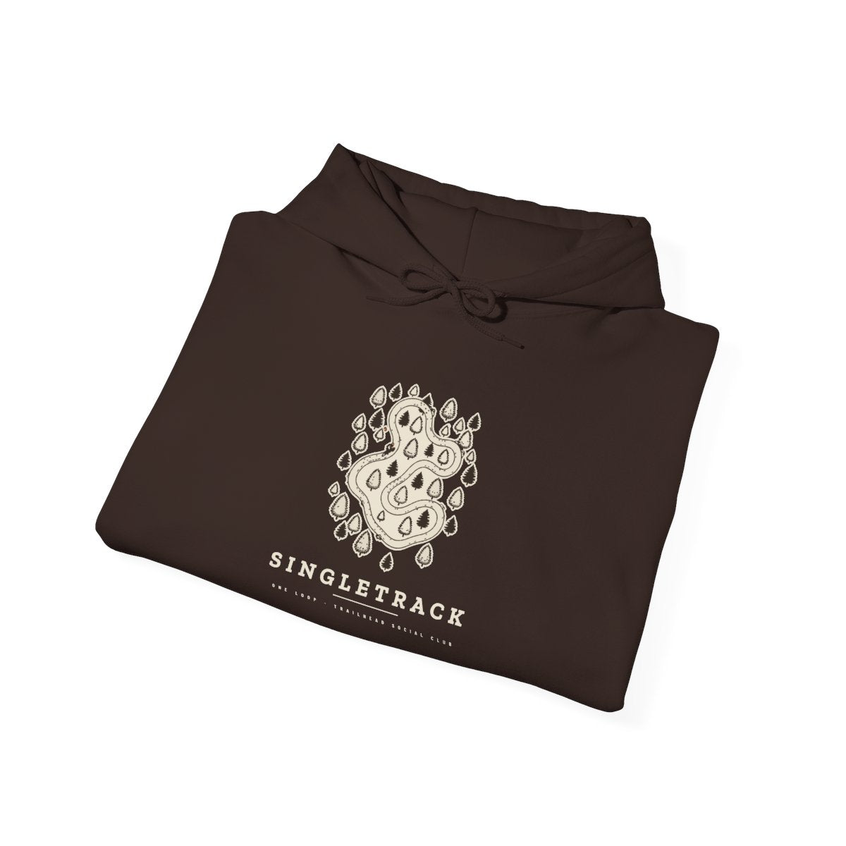Singletrack Hoodie in Dark Chocolate, folded