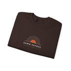 Dawn Patrol Crewneck in Dark Chocolate, folded