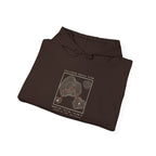 Route Map Hoodie in Dark Chocolate, folded