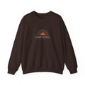 Dawn Patrol Crewneck in Dark Chocolate, front view