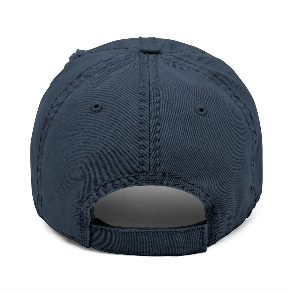 Good Dirt Dad Hat in Dark Navy, back view