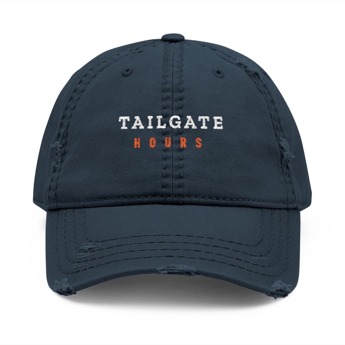 Tailgate Hours Dad Hat in Dark Navy, front view