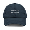 Wait at the Top Dad Hat in Dark Navy, front view