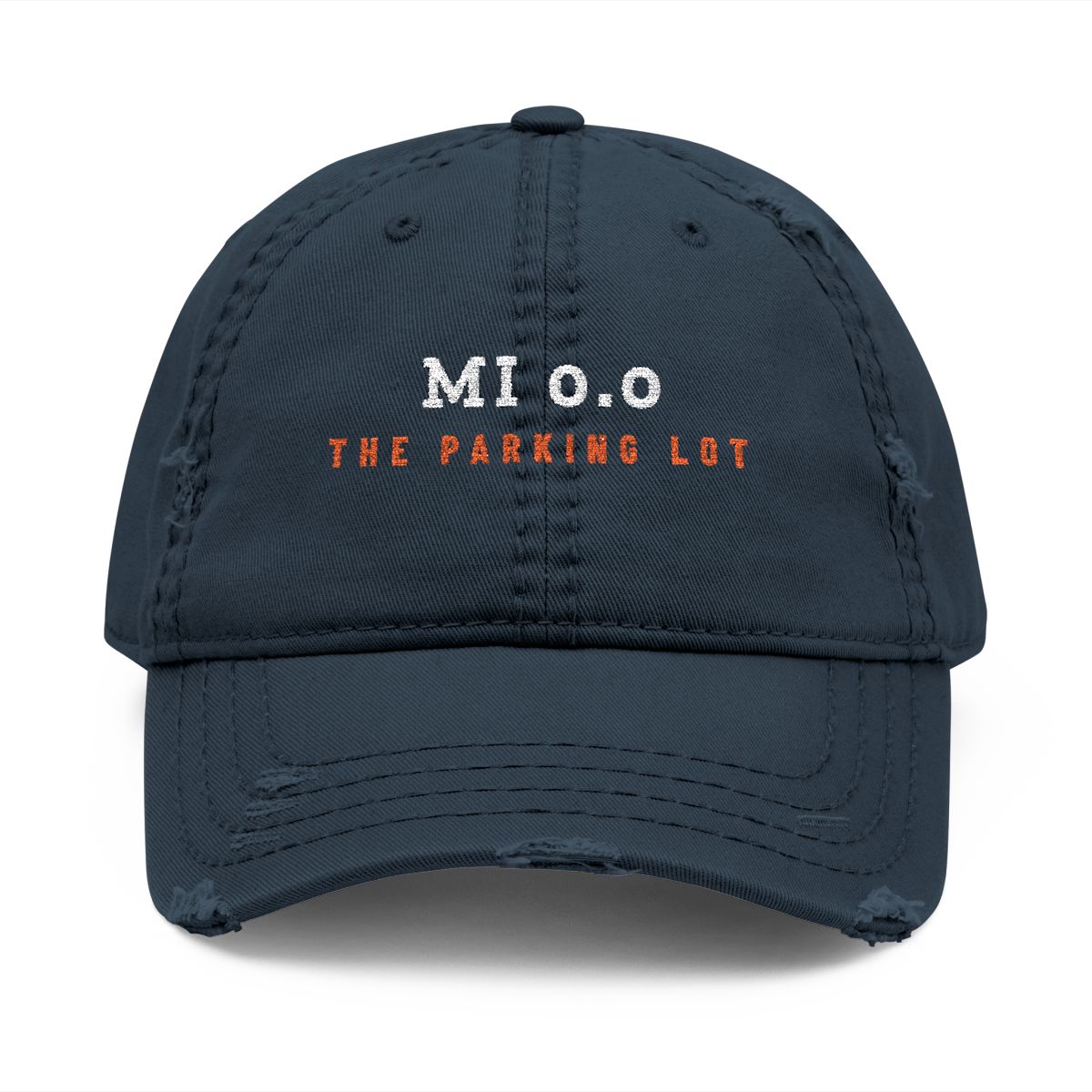Mile Zero Dad Hat in Dark Navy, front view