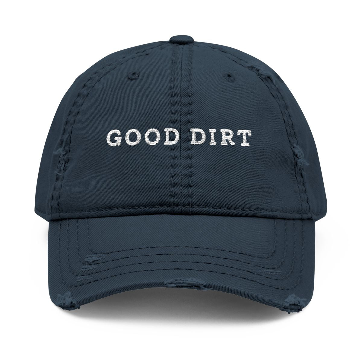 Good Dirt Dad Hat in Dark Navy, front view