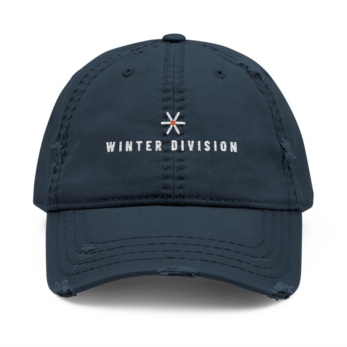 Winter Division Dad Hat in Dark Navy, front view