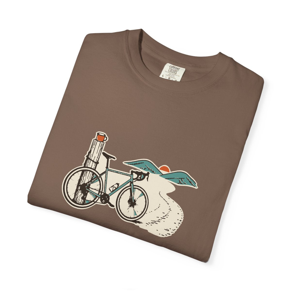 Dirt Before Desk Tee in Espresso, folded