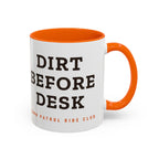 Dirt Before Desk Mug in Orange, Dirt Before Desk side