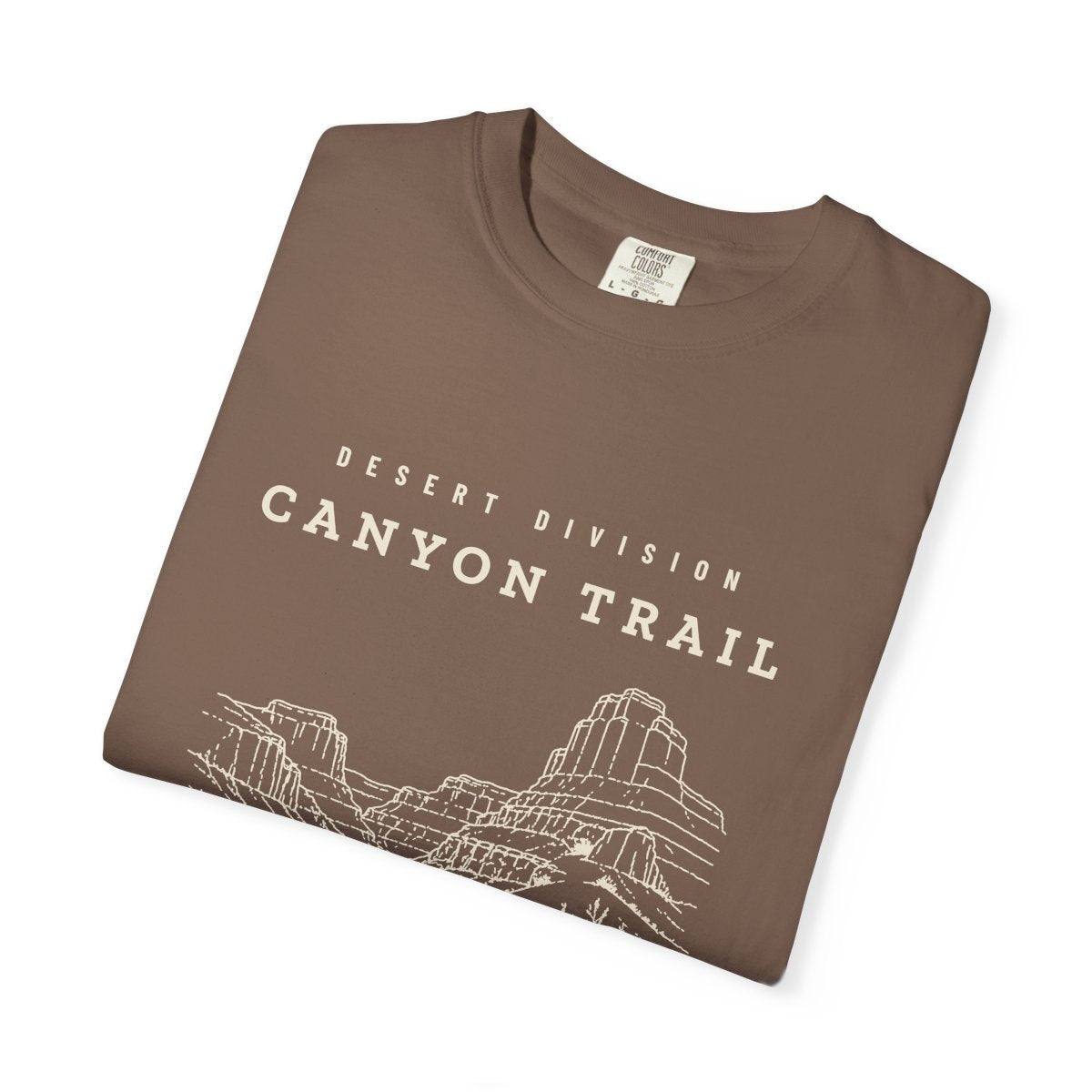 Canyon Trail Tee in Espresso, folded