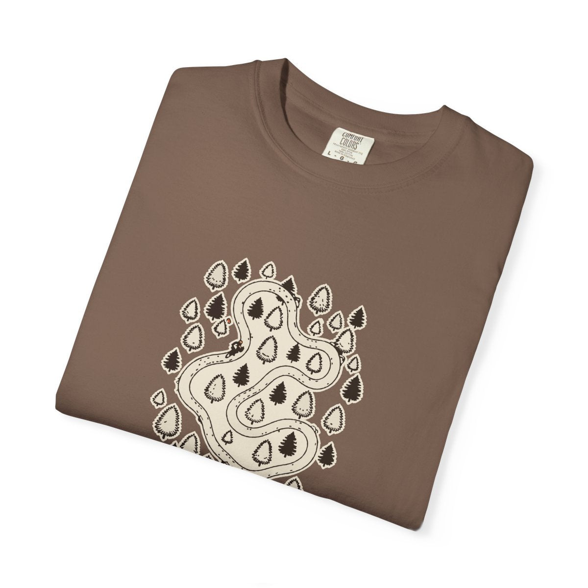 Singletrack Tee in Espresso, folded