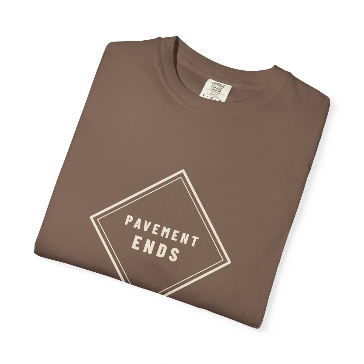 Pavement Ends Tee in Espresso, folded