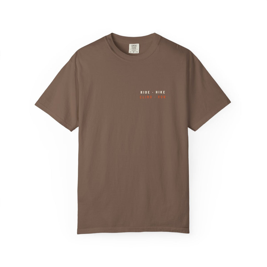 Ride Hike Climb Run Pocket Tee in Espresso, front view