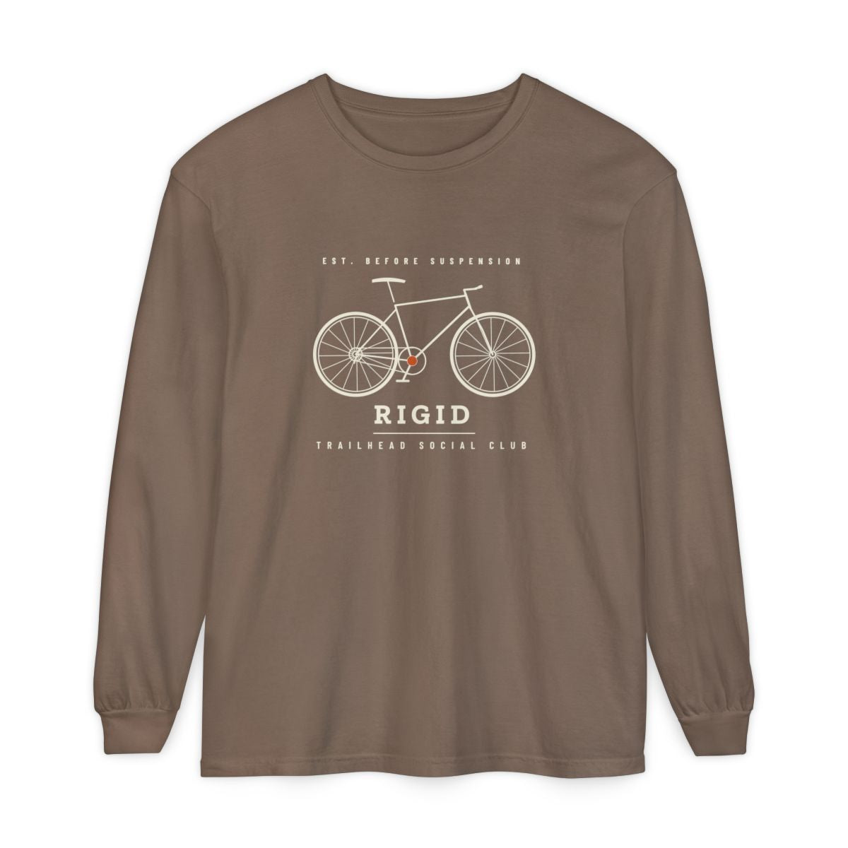 Rigid Long Sleeve Tee in Espresso, front view