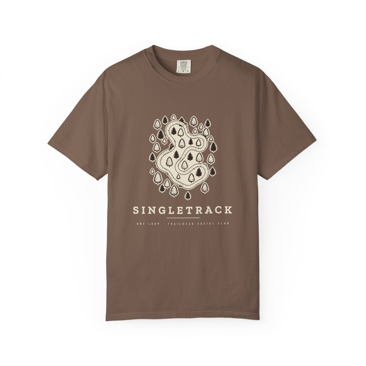 Singletrack Tee in Espresso, front view