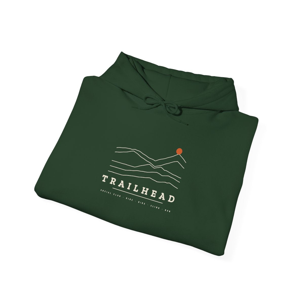 Ridgeline Hoodie in Forest Green, folded