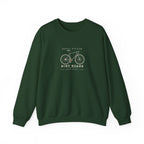 Gravel Division Crewneck in Forest Green, front view
