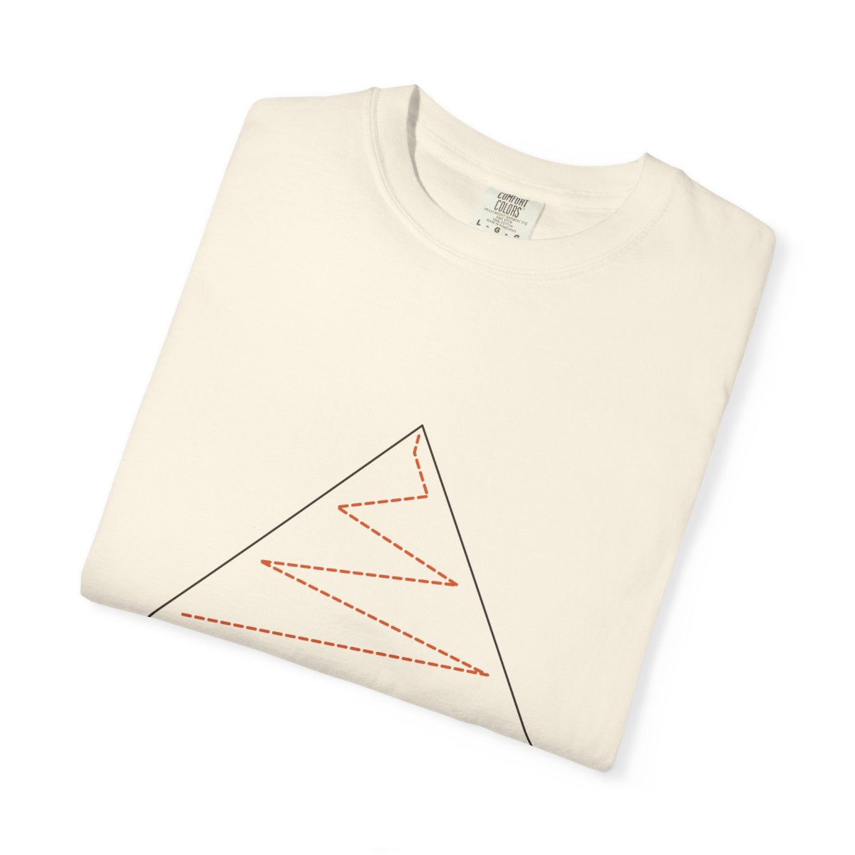Switchbacks Tee in Ivory, folded