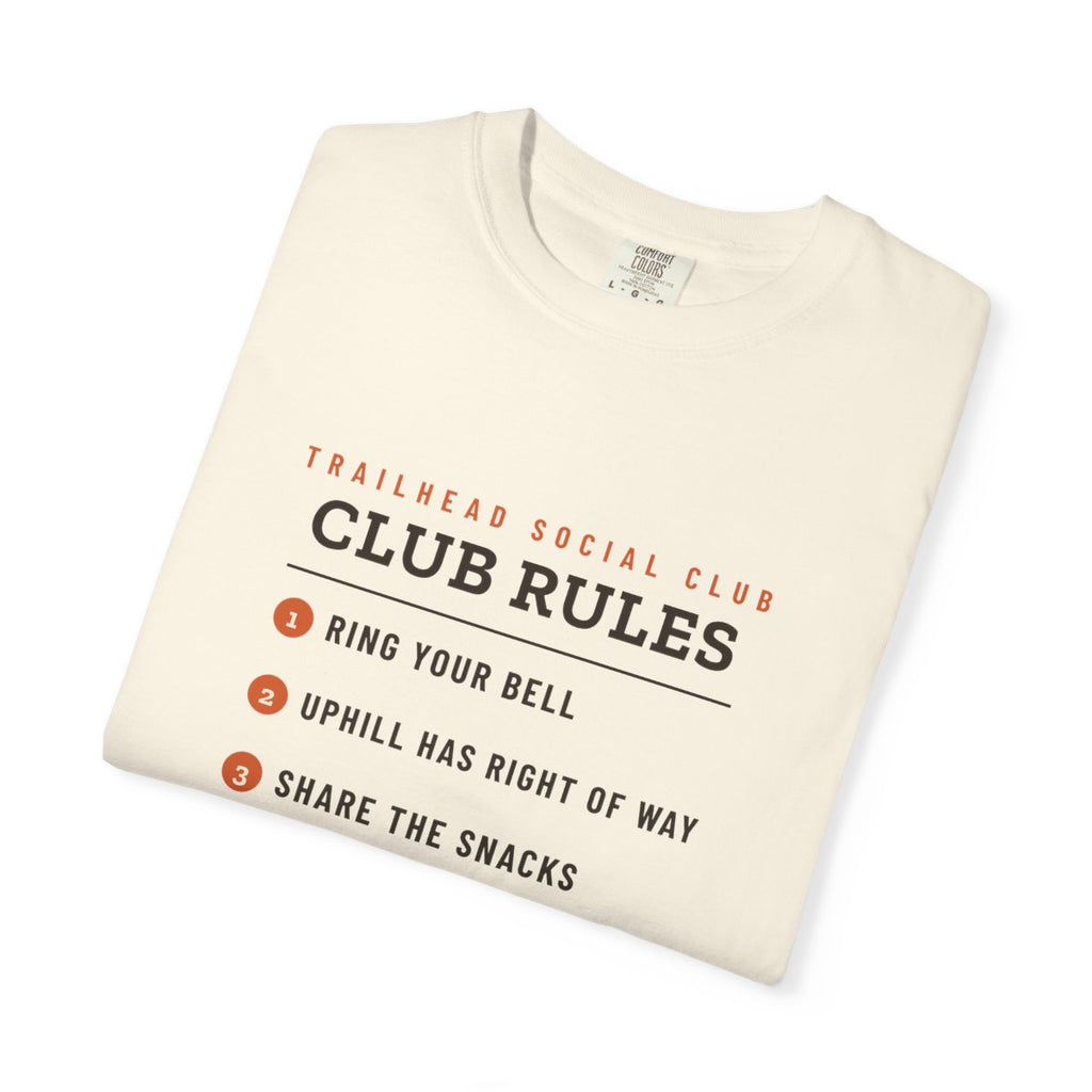 Club Rules Tee in Ivory, folded