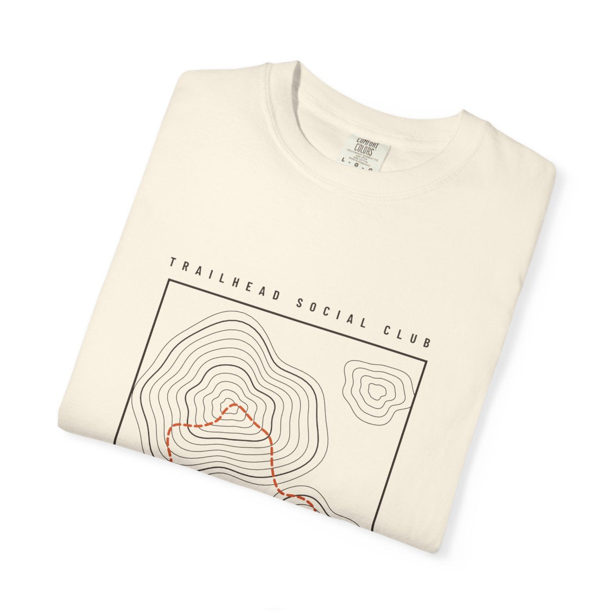 Route Map Tee in Ivory, folded