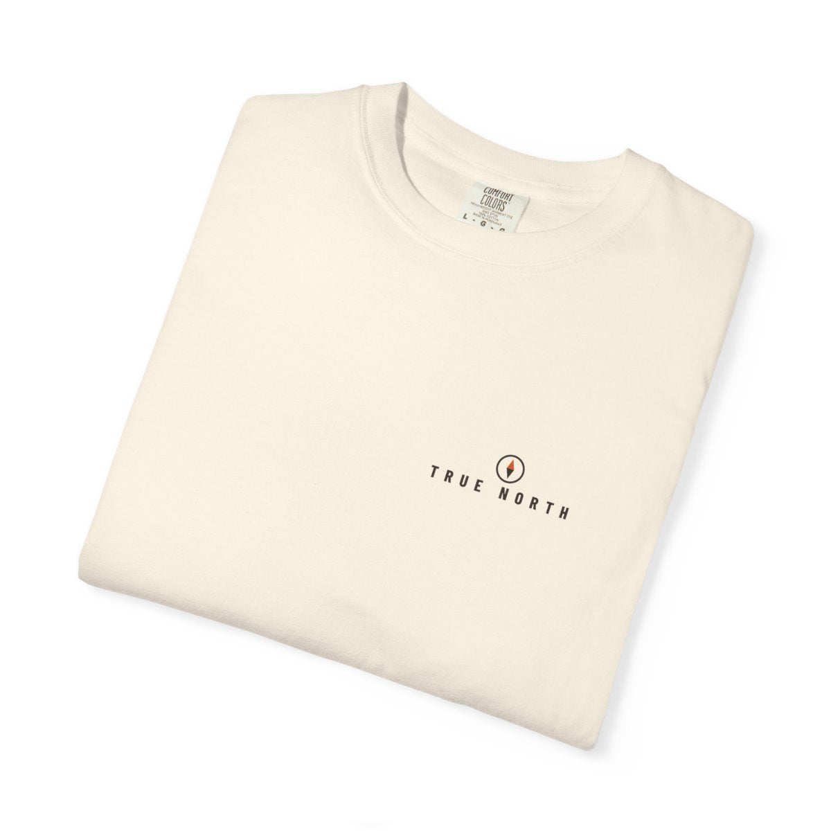 True North Pocket Tee in Ivory, folded
