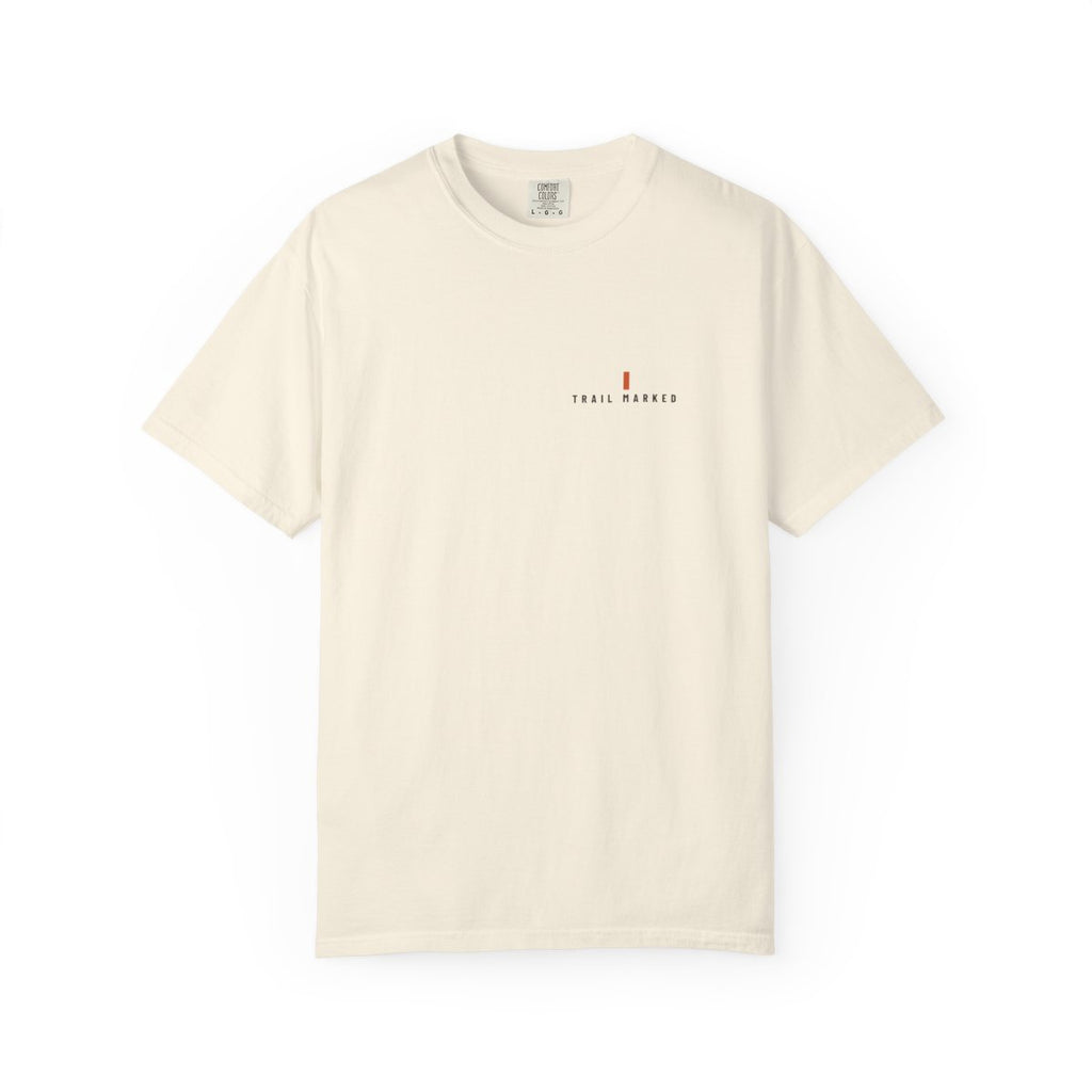 Trail Marked Pocket Tee in Ivory, front view