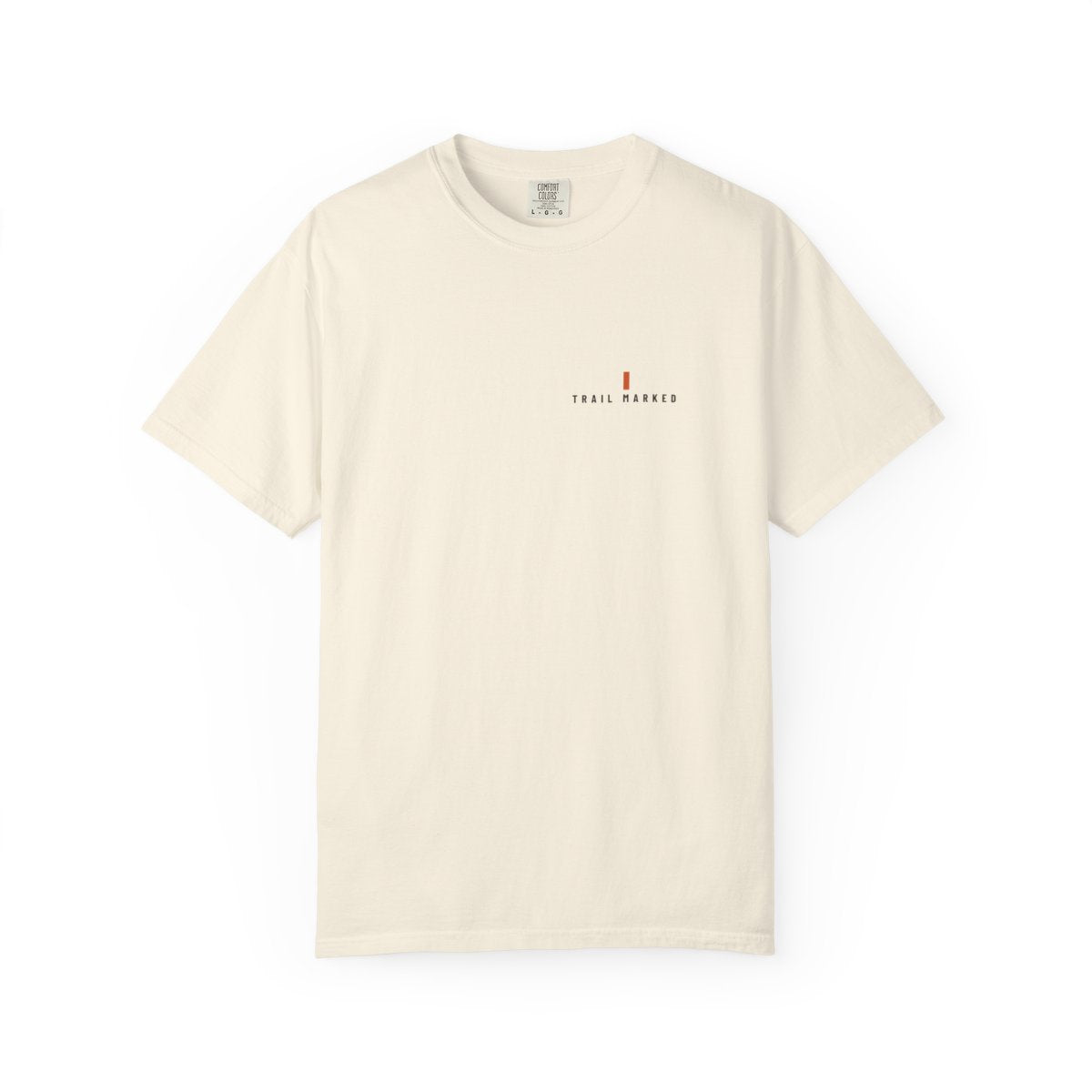 Trail Marked Pocket Tee in Ivory, front view