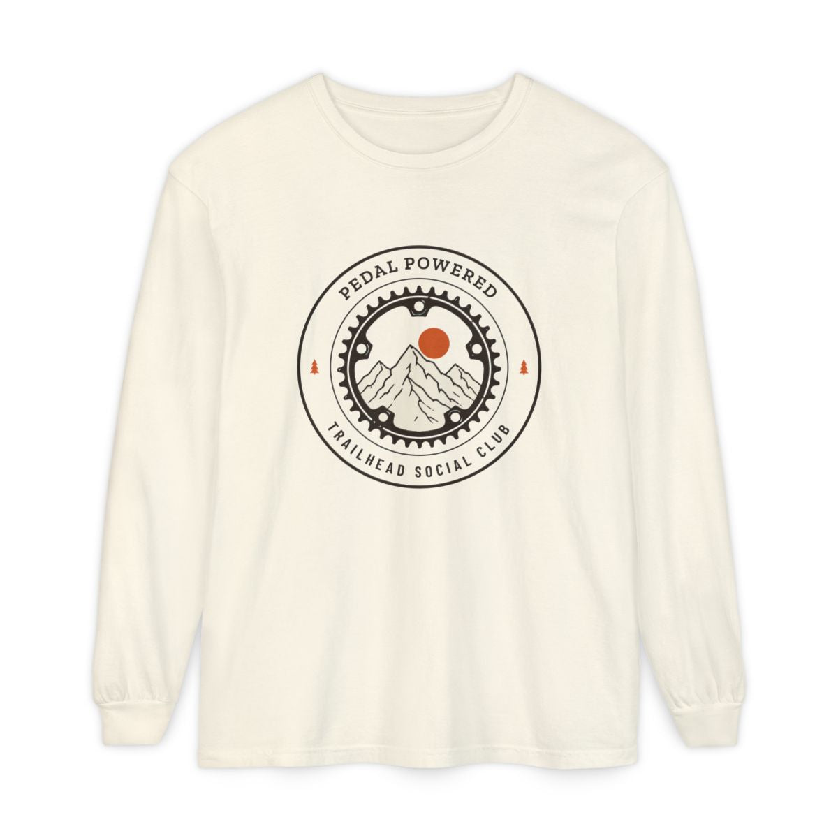 Chainring Long Sleeve Tee in Ivory, front view
